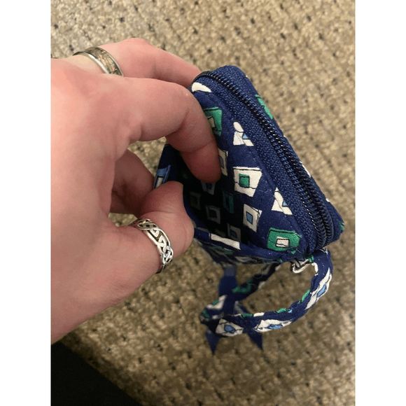 Vera Bradley Zip ID Case Mosaic Mediterranean Blue - Picture 2 of 4